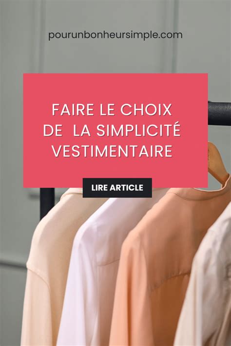 simplicité vestimentaire